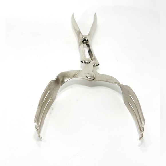 Vintage Retro Serveware Salad Tongs Cocktail Ice Tongs The Claw Barware Gadget - Picture 3 of 5